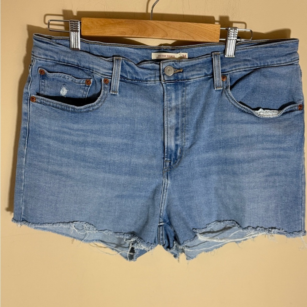 Levis Cutoff High Waisted Denim Shorts